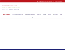 Tablet Screenshot of physiopraxis-herrmann.de
